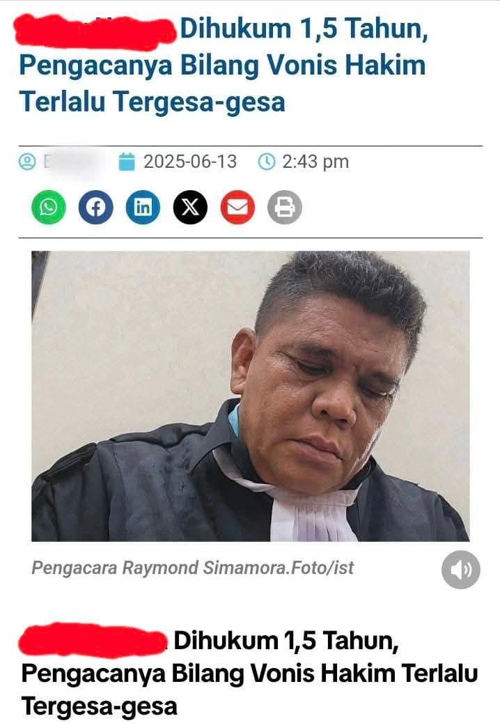 Potret Raymond Simamora, S.H., M.H. dengan setelan jas formal dan koper di depan pintu masuk gedung Pengadilan Negeri Tangerang untuk menjalankan agenda profesionalnya.